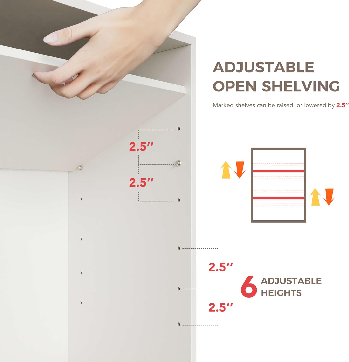 Furnaza 48" W Wall Cabinets for Laundry Room with Adjustable Shelf | White Upper Kitchen Wall Mounted Cabinets With Two Shaker Doors for Bathroom,Garage,12"D x 22"H,Floating Hanging Storage - Image 7